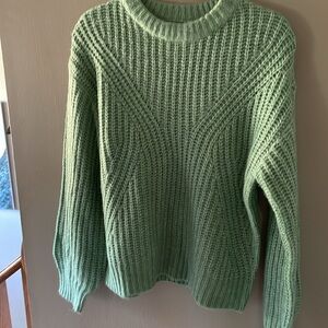 A New Day Light Green Textured Knit Sweater